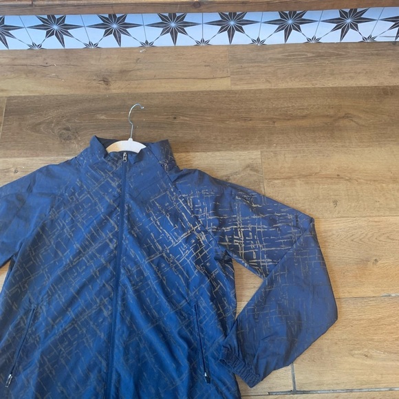 Shape Dark Blue Hooded windbreaker Jacket size L - Picture 5 of 13